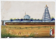 srirangam old painting temple car